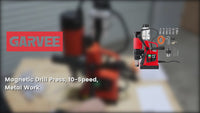 Garvee Magnetic Drill Press, 1550W Motor 10-Speed Gear Box, Magnetic Base for Secure Positioning