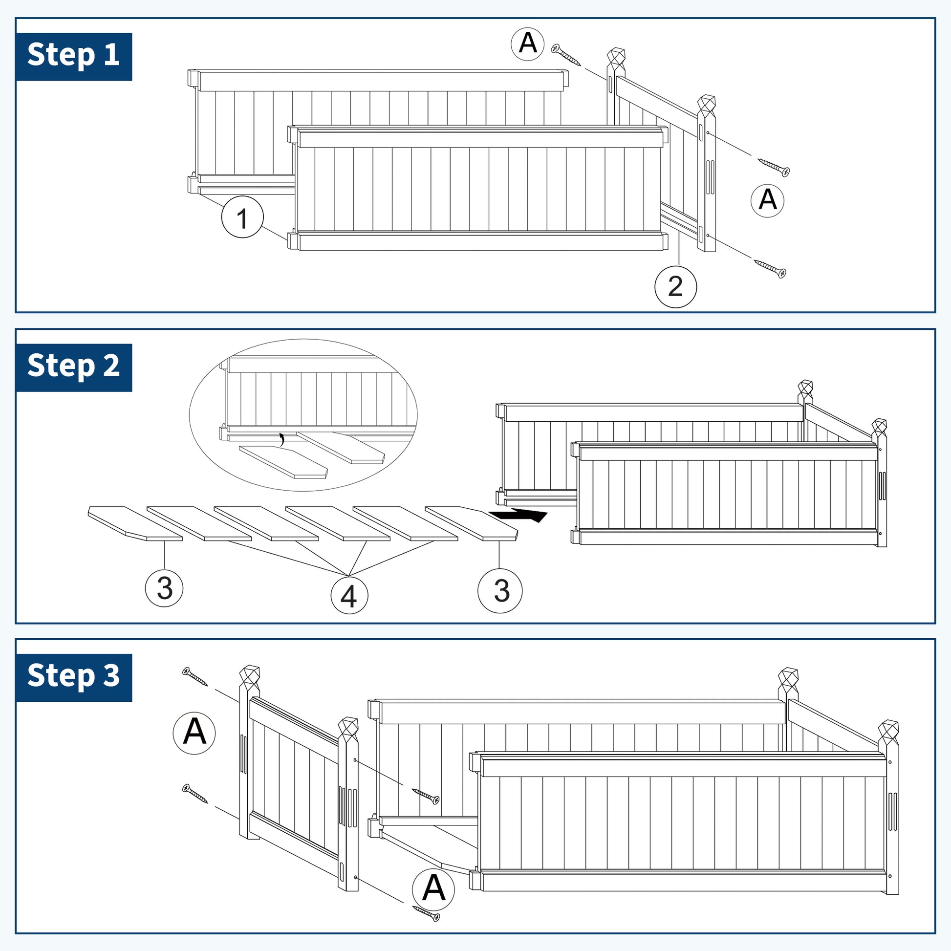 Garvee Wooden Raised Garden Bed Elevated Planter Box for Vegetables Herbs Flowers 43x15x13 Natural Fir Wood