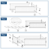 Garvee Wooden Raised Garden Bed Elevated Planter Box for Vegetables Herbs Flowers 43x15x13 Natural Fir Wood