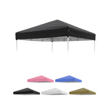 Garvee Waterproof & UV Protection Canopy Replacement Top - 10x10ft Outdoor Pop Up Tent Cover with Silver Coating, Air Vent, Patio Sun Shade - Fits Most Frames, Top Only, Black - White