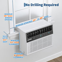 Garvee 8000 BTU U-Shaped Window Air Conditioner with Ultra Quiet Operation & Energy Efficient Cooling, 3-in-1 Modes, Easy Installation, for Home Bedroom Office