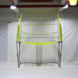 Garvee Adjustable Volleyball Training Net System – Portable Net with Ball Return – Heavy Duty Frame, Easy Assembly, Carry Bag – Indoor, Outdoor, Beach, Backyard – Fluorescent Green - Yellow-Black
