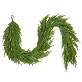 Garvee Lifelike Real Touch Norfolk Pine Christmas Garland - 6FT Dense Artificial Greenery - Perfect for Mantle, Fireplace, Staircase, Table - Indoor & Outdoor Holiday Decor, Green Color