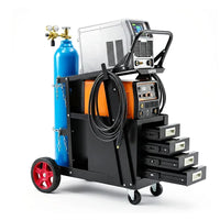 Garvee Welding Cart with Drawers Heavy Duty Carbon Steel for Mig Tig Welder and Plasma Cutter 220 Lb Black