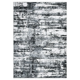Garvee Modern Abstract Area Rug – 10x13ft Large Washable Non-Slip Carpet – Soft Low Pile, Collapsible, Mark Resistant – Perfect for Living Room, Bedroom, Dining Room, Office – Black Grey – Size: 10x13ft (305x396cm), Color: Gray and Black, Storage: USA - Blue