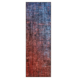 Garvee Modern Washable Area Rug - Soft Low Pile, Non-Slip, Mark Resistant Carpet for Living Room, Bedroom, Entryway, Kitchen, Pet Friendly - Red-Blue, 2x6ft (USA)