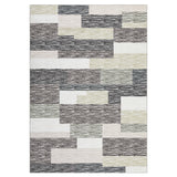 Garvee Modern Geometric Area Rug for Living Room & Bedroom - Washable, Low Pile, Non-Slip, Collapsible Carpet - Soft Home Decor - Gray Green, 10x13ft (305x396cm), USA - Blocks-Grey & Green