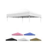 Garvee Waterproof & UV Protection Canopy Replacement Top - 10x10ft Outdoor Pop Up Tent Cover with Silver Coating, Air Vent, Patio Garden Sun Shade - Fits Most Frames, Top Only, White - White