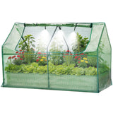 Garvee 3-in-1 Galvanized Metal Raised Garden Bed Kit with Clear Greenhouse Cover, Self-Watering System & Insect Mesh – Large Outdoor Planter Box for Vegetables, Flowers, Herbs – Beige, 180x90x30cm - Beige