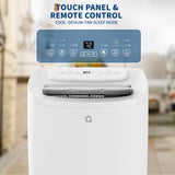 Garvee 14000 BTU Dual Hose Portable Air Conditioner - 3-in-1 Cooling, Heating & Dehumidifier for Rooms up to 750 Sq Ft - Quiet Sleep Mode, Easy Install Window Kit, Single Hose Compatible, Remote, 24H Timer, White