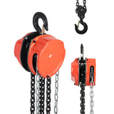 Garvee Heavy Duty Manual Chain Hoist, 5 Ton (11,000 lb) Chain Block - G80 Galvanized Steel Load Chain - 10 ft Lift - Dual Hooks - For Garage, Workshop, Warehouse, Dock - Orange