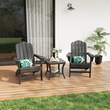 Garvee Weatherproof HDPE Adirondack Patio Chair – Realistic Wood Grain, Ergonomic, UV Resistant, Easy Clean Outdoor Garden Deck Seating – Black, 1 Chair/Box - Brown (2 Sheets/Box)