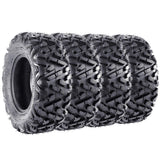 Garvee Superior All-Terrain ATV/UTV Tires Set of 4 - 25x8-12 Front & 25x10-12 Rear - 6 Ply Tubeless - Mud & Sand Off-Road - Fits Most Models - Durable for Trail Use - Replacement Trailer Wheel - Color: System Default