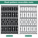 Garvee Reversible Waterproof Outdoor Rug – Large Plastic Woven Patio Mat – UV Protected, Collapsible, Portable with Carry Bag – Stylish Black and White – Ideal for Patio, Deck, Balcony, Garden, Camping, RV – Size: 9x18ft (270x549cm) - System Default_2