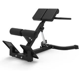 Garvee Dual Adjustable Roman Chair - Hyperextension Back Extension Bench - 330lbs Capacity - Heavy Duty, Non-Slip Base - Angle & Height Adjustable - Core, Glute & Lower Back Trainer for Home Gym - Black+Red