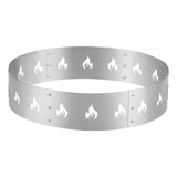 Garvee Heavy Duty Outdoor Fire Pit Stand – 304 Stainless Steel Ring for 19.5" Bonfire Firepits, Portable Fireplace Accessory for Camping, Patio & Backyard – Fits Solo Stove – 16.9 x 16.9 x 3.9 Inch, silver, 304 stainless steel 1.0mm thick, 16.9*16.9*3.