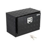 Garvee Heavy Duty Aluminum Truck Underbody Tool Box – 36 Inch, Lockable Diamond Plate, Waterproof & Weather-Resistant, Side Opening, T-Handle with Keys, Black Glossy Finish, 914×355×406mm, Includes Chain & Lock - 