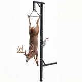 Garvee Heavy Duty 600 lbs Truck Hitch Game Hoist Kit with Winch – Adjustable Boom, 360° Swivel Shaft – Deer Field Dressing & Processing Accessory – With Support Feet, 600 lbs