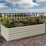 Garvee 2-Pack Galvanized Steel Raised Garden Bed Kit, 6x3x2 ft Deep Outdoor Planter Boxes for Vegetables & Flowers, Above-Ground Corrugated Metal Beds - Color: System default