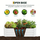 Garvee 3-in-1 Galvanized Raised Garden Bed Kit – Self-Watering Outdoor Planter Box with Irrigation, Insect Mesh & Shade Cloth – Metal Vegetable, Herb, Flower Bed, 4x3x1ft (Beige, 120x90x30cm) - Beige
