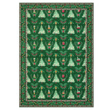Garvee Washable Christmas Area Rug - Non-Slip Low Pile Festive Tree Carpet - Mark Resistant, Soft, Holiday Decor for Living Room, Bedroom - Green, USA Spec, 9x12ft (274x366cm) - Green