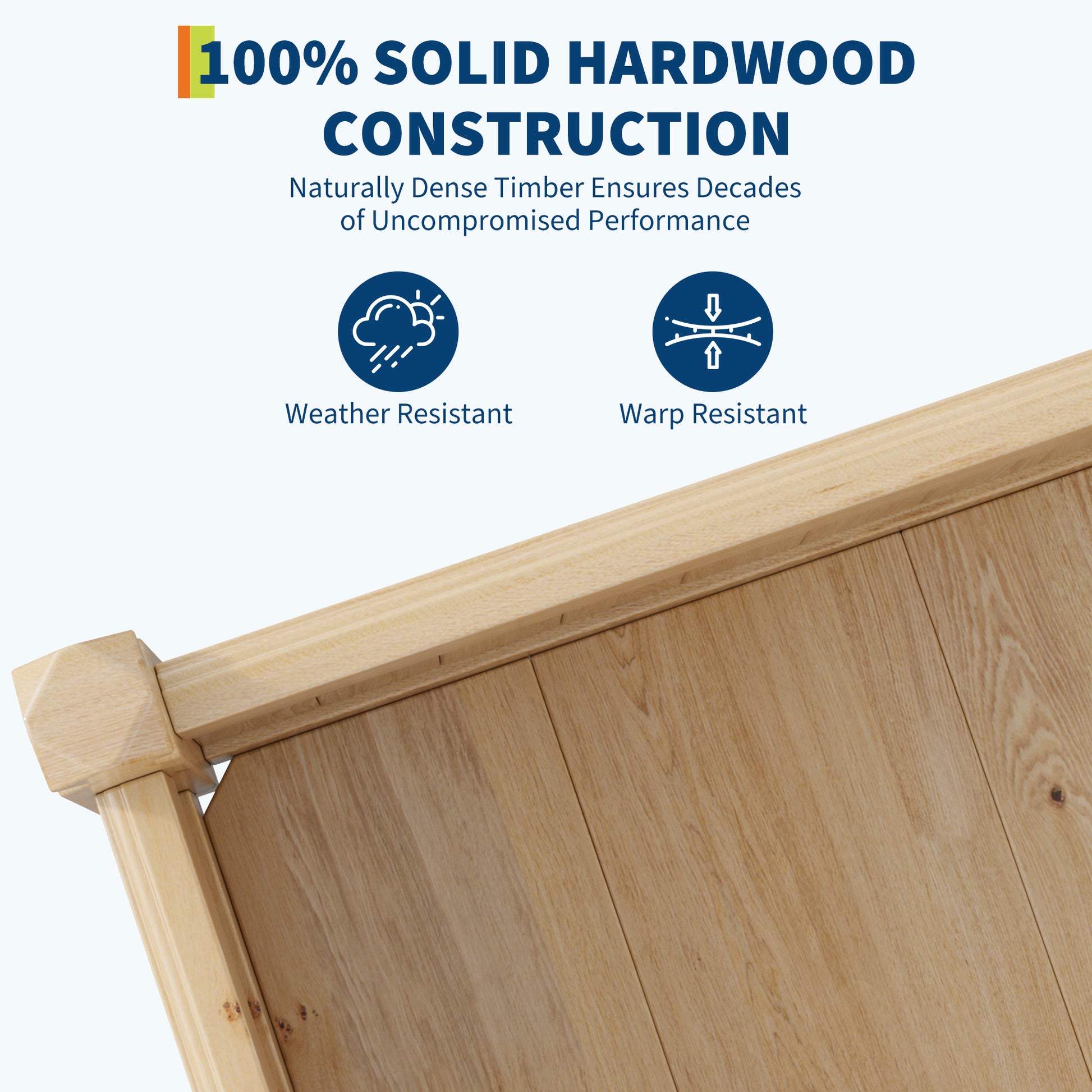 Garvee Wooden Raised Garden Bed Elevated Planter Box for Vegetables Herbs Flowers 43x15x13 Natural Fir Wood