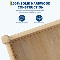 Garvee Wooden Raised Garden Bed Elevated Planter Box for Vegetables Herbs Flowers 43x15x13 Natural Fir Wood