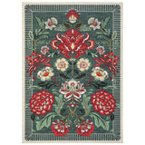 Garvee Vintage Botanical Area Rug - Soft Washable Low Pile Non-Slip Carpet, mark Resistant Large Rug for Living Room, Bedroom, Dining, Nursery - Gray-Green, United States, 9x12ft (274x366cm)