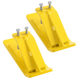 Garvee Heavy Duty Steel Tractor Bucket Protector – Ski Edge Turf Trainer Skid Attachment – Double Lock Nuts, L-Shape Wrench – Snow & Leaves Removal, Gravel Spreading – Yellow