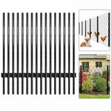 Garvee Heavy Duty Steel U-Post for Farm Fencing – 5Ft Black Metal Fence Stakes, Pack of 15, No-Dig Installation, Anchor Plates, Garden, Lawn, Black, 5Ft (152.4CM) - Black
