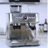 Garvee 20 Bar Coffee Machine with Integrated Grinder – 30 Grind Settings – Milk Frother & Steamer Wand – 96oz Removable Water Tank – PID Temperature Control – Stainless Steel Coffee Maker for Home Café, Cappuccino, Latte – US Standard Silver