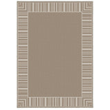 Garvee Washable Striped Edge Area Rug, Beige 8x10ft – Low Pile, Non-Slip, Mark Resistant, Durable Carpet for Living Room, Bedroom, Dining Room, Patio, Balcony, Office – USA - Camel