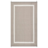 Garvee Reversible Outdoor Patio Rug - Waterproof & UV Resistant Plastic Straw Mat - Modern Bordered Design, Easy Clean, Portable Bag & 4 Stakes - Large 9x12ft, Gray Coffee, USA