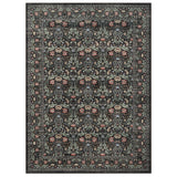 Garvee Vintage Floral Area Rug 8x10ft – Washable, Non-Slip, Low Pile, Mark Resistant, Soft, Collapsible Carpet for Living Room, Bedroom, Dining Room – Botanical Print – Brown, 8x10ft (244x305cm), USA - Brown