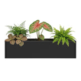 Garvee 36 Inch Black Metal Railing Planter Box – Large Rectangular Hanging Window Flower Pot with Drainage Holes – Heavy Duty Outdoor Planter for Balcony, Deck, Flowers, Herbs, Veggies – Black, 36×9×9in, 1pc - Black