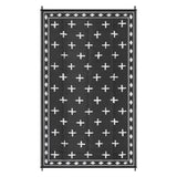 Garvee Reversible Outdoor Rug 9x12ft – Waterproof Plastic Straw Mat, Collapsible, Easy Care, Geometric Carpet for Patio, Deck, Balcony, Garden, RV Awning, Camping, Beach – Black and White, USA - Red Peach Orange / White