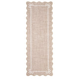 Garvee Machine Washable Scalloped Bow Runner Rug - Low-Pile Soft, Non-Slip Rubber Backing, Mark-Resistant, Non-Shedding, Collapsible - Camel - 2x6 ft (61x183 cm) - USA - Camel