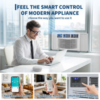 Garvee 12000 BTU Window Air Conditioner for Medium Rooms, Quiet Operation & Energy Saving, 115V Compressor, LED Display & Remote, Easy Install, Bedroom & Office