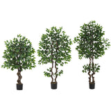 Garvee Lifelike Decor for Home & Office – Artificial Ficus Banyan Tree – Tall Faux Indoor Floor Plant with Realistic PVC Trunk, Dense Greenery – Perfect for Living Room or Bedroom – 6ft