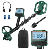 Garvee High Sensitivity Professional Metal Detector for Adults & Beginners – 4 Detection Modes, Pinpoint & Discrimination, Waterproof LCD Display, Lightweight, Ideal for Beach, Field, Garden – Green - Green