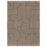 Garvee Ultra-Thin Washable Jute Area Rug – Non-Slip, Mark Resistant, Modern Geometric Striped Carpet for Living Room, Bedroom, Dining Room, Patio – Fine Black, 9x12ft (274x366cm), United States - Fine Black