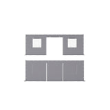 Garvee Heavy Duty Carport Garage Canopy Tent 20x10x11FT – Weatherproof PE Sidewalls, Roll-Up Doors & Windows, Portable Outdoor Vehicle Shelter – Fits 10x20 & 13x20 Frames – Gray Color