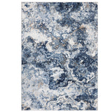 Garvee Washable Blue Area Rug 8x10 - Modern Abstract Marble Design - Large, Soft, Low Pile, Non-Slip, Spot Resistant, Collapsible - Great for Living Room, Bedroom, Dining, Home Office - USA Stock, Size: 8x10ft (244x305cm) - Blue