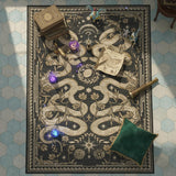 Garvee Snake Forest Washable Area Rug – 6x9ft Soft Low-Pile, Mark Resistant, Non-Slip Carpet for Living Room, Bedroom, Dining, Nursery, Thin Collapsible Mat – Dark Gray, 6x9ft (183x274cm), United States