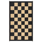 Garvee Waterproof Reversible Outdoor Rug – Modern Geometric Checkered Plastic Straw Mat – UV Resistant, Easy-Clean, Collapsible Carpet for Patio, Deck, Camping, Picnic – Black Coffee, 9x18ft (274x549cm) - Light Grass Green/White