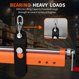 Garvee 4400 lbs Heavy Duty Engine Hoist Load Leveler – 0.5m Adjustable Balance Bar with Ball Bearing, 6 Mounting Holes & 2 Chains, All-purpose Engine Lifting Tool for Garage & Auto Shop – Orange | 0.5m small load distributor | - Orange