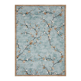 Garvee Washable Vintage Floral Area Rug 8x10 – Low Pile Non-Slip Carpet for Living Room, Bedroom, Dining Room – Soft Home Decor – USA Spec – Duck Egg Green – 8x10ft (244x305cm) - Duck Egg Green