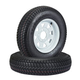 Garvee Heavy Duty 4-Pack Trailer Tires and Wheels - ST175/80D13 6PR Bias Nylon - 13x4.5 in Steel Rims, 5x114.3 Bolt Design - 1360 lbs Load, 50 PSI - For Utility, Camper, RV, Small Trailers, System default