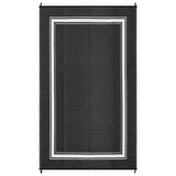 Garvee Reversible Outdoor Rug 9x18ft – Waterproof & UV Resistant Plastic Straw Mat – Modern Bordered Carpet for Patio, Deck, RV, Camping – Easy Clean, Portable with Bag & Stakes – Black and White, USA - Dark Blue/White
