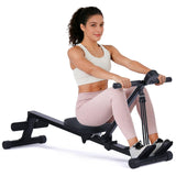 Garvee Heavy Duty Rowing Machine for Home Gym – Compact Full Body Cardio Rower with LCD Display, 276 LB Capacity, Space-Saving Design – Black